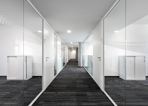 Bucharest Real Estate office glass wall (Romania)