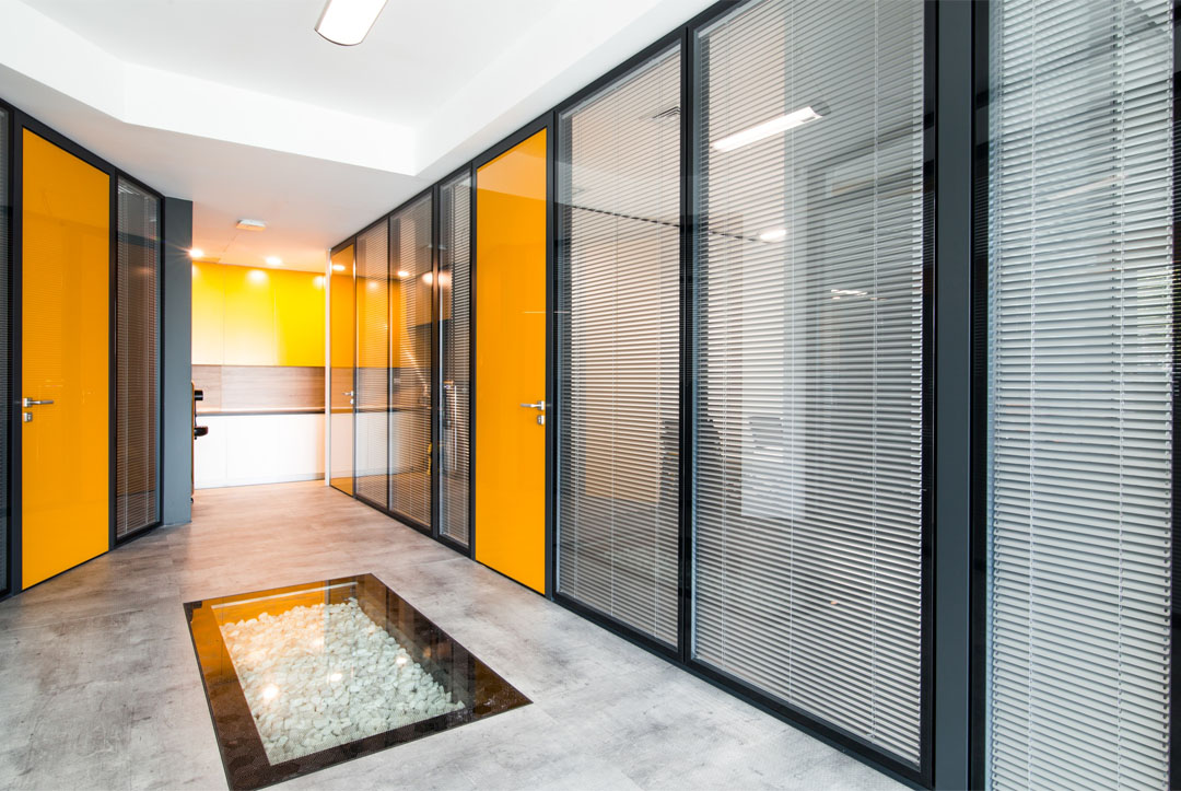 Aluminum framed glass wall system with venetian.jpg